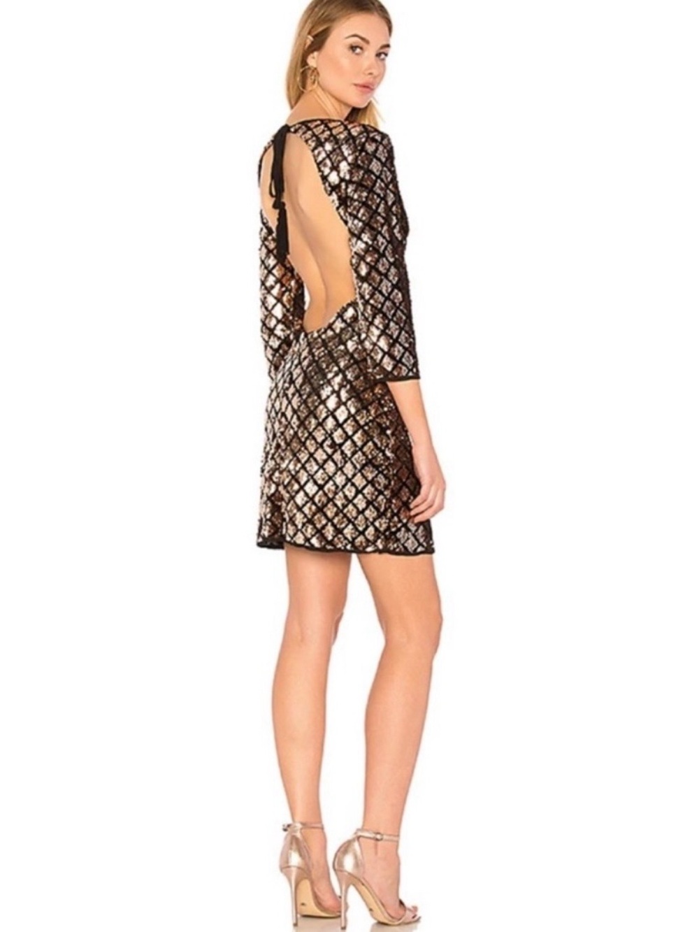 Revolve WYLDR Dancing In The Dark Dress // Black & Brown // Small